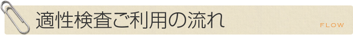 適性検査ご利用の流れ